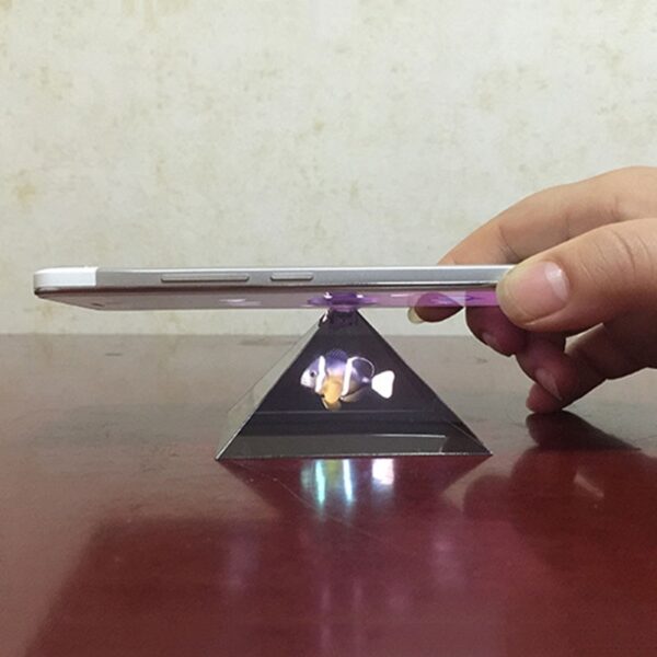 Dropshipping 3D Hologram Pyramid Display Projector Video Stand Universal Ho an'ny Smart Mobile Phone 8899 1