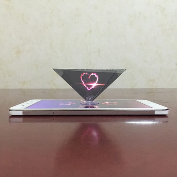 Dropshipping 3D Hologram Pyramid Display Projector Video Stand Universal For Smart Mobile Phone 8899 4