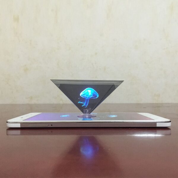 Dropshipping 3D Hologram Pyramid Display Projector Video Stand Universal For Smart Mobile Phone 8899