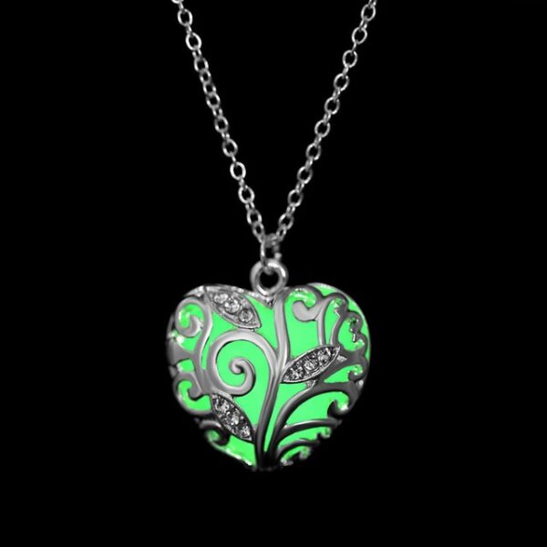FAMSHIN Bohemia Silver Color Luminous Stone Heart Pendant Necklace Fashion Women Halloween Hollow Necklace Jewelry Gifts.jpg 640x640