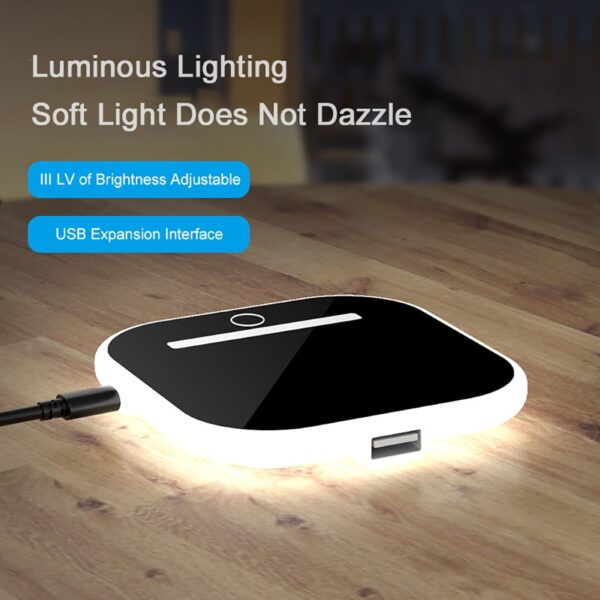 Lamp Tabl Charger Di-wifr Qi Cyflym ar gyfer iPhone SE2 8Plus X XR XS 11 PRO