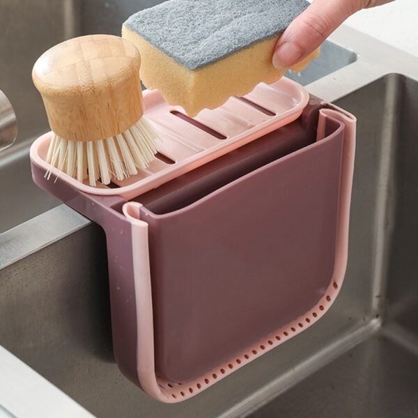 FenKicyen Foldable Kitchen Organizer Dish Drainer Drying Rack Sink Organizer Basket Sponge Soap Debris Rack Draining 1