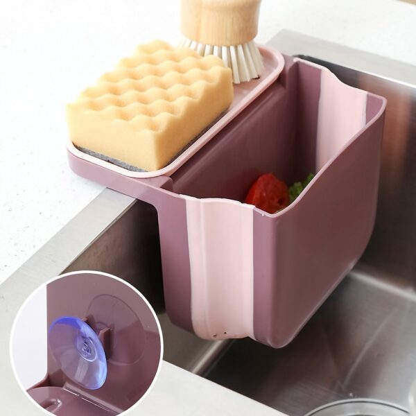 FenKicyen Foldable Kitchen Organizer Dish Drainer Drying Rack Sink Organizer Basket Sponge Soap Debris Rack Draining 2