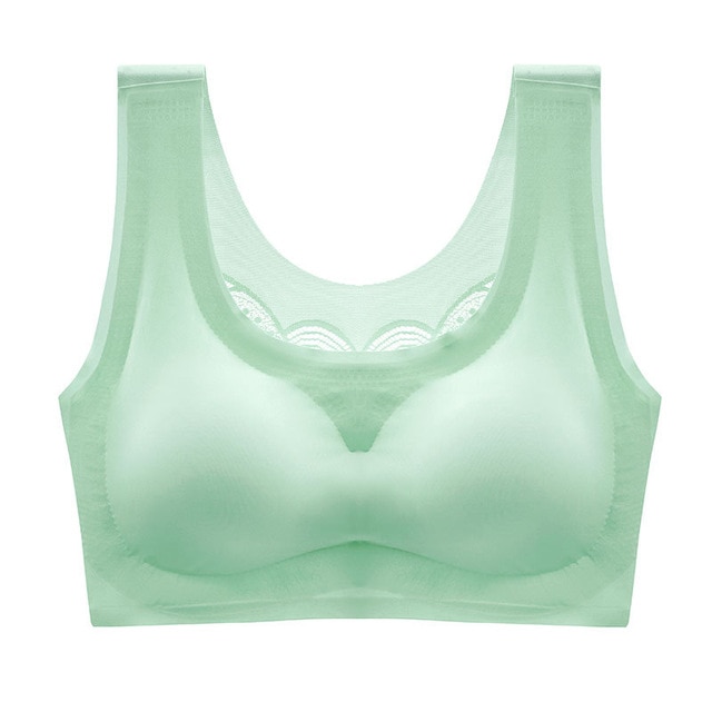 Ice Silk Seamless Bra Women Soft Breathable Bras Push Up Brassiere