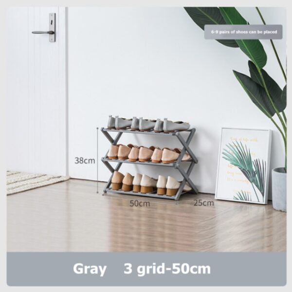 Free installation folding multi layer shoe rack simple household economic racks dormitory door storage rack bamboo 9.jpg 640x640 9