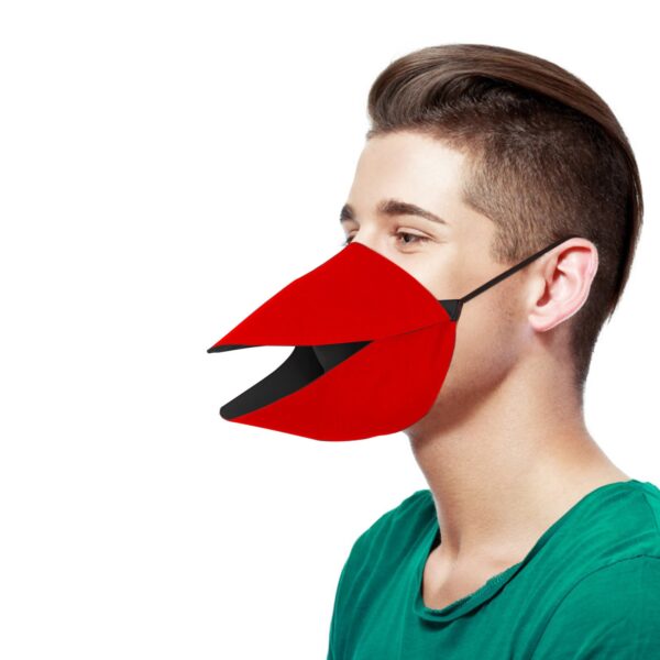 Funny Beak Maskên 3d Ji Bo Rûyê Jinan Men Moda Cute Fabric Protec Mask Foldable Reusable Washed 2