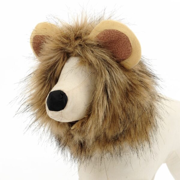 Smieklīgi apģērbi kaķiem Lauvas krēpes kaķu kostīms lauvas mati parūka cepure Suņu kostīmi maziem 1