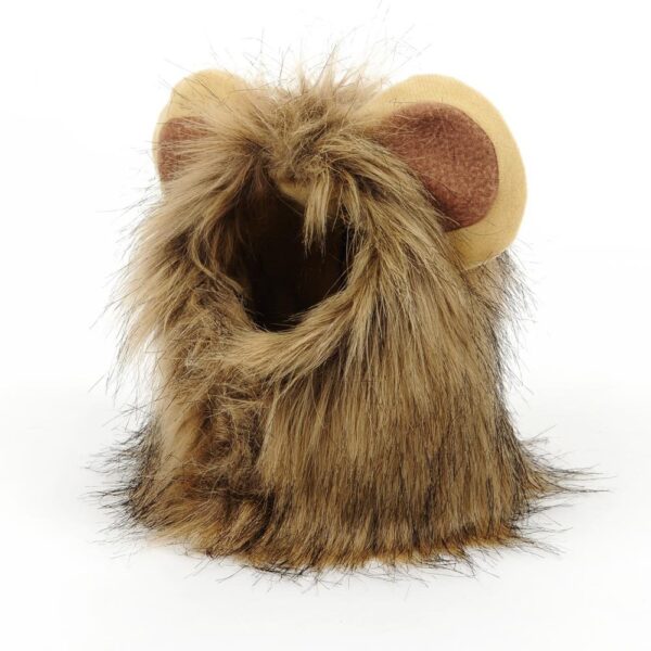 Funny Clothes For Cats Lion Mane Cat Costume Lion Hair Wig Cap Dog Costumes for Small 2