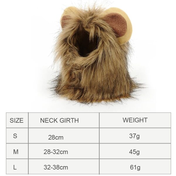 Funny Clothes For Cats Lion Mane Cat Costume Lion Hair Wig Cap Dog Costumes for Small 5