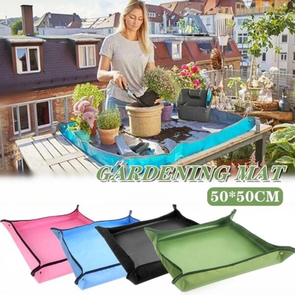 Gardening Waterproof Folding Dust Proof Mat Reusable Flower Planting Mats Transplanting Foldable Pad Mix Soil Lock 1