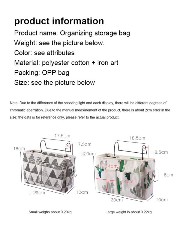 Hanging Organizer Bedside Storage Bag Multi Pocket Holder For Dormitory Bed Bunk Hospital Bed Storage Rails 5