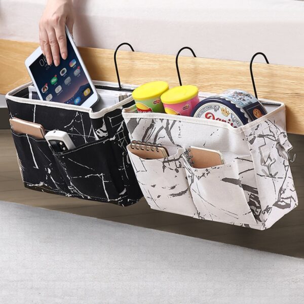 Hanging Organizer Bedside Storage Bag Multi Pocket Holder For Dormitory Bed Bunk Hospital Bed Storage Rails