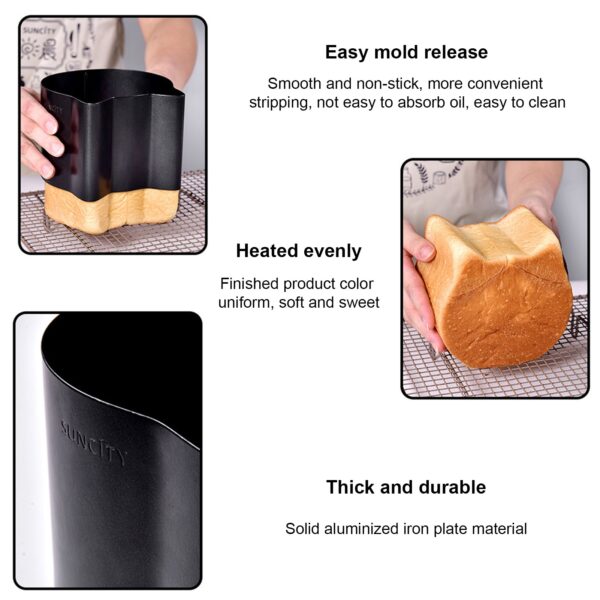 Japansk Cat Toast Box Form Slät och non-stick design Brödbakningsmaterial gör söt katt 3