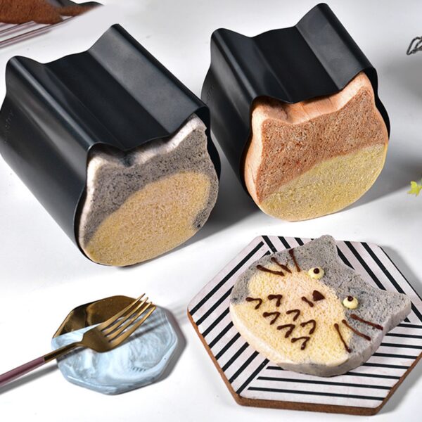 Japanese Cat Toast Box Cetakan Gamelan lan Non-stick Design Roti Baking Supplies Nggawe Cute Cat