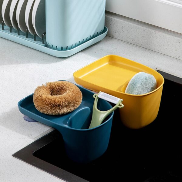 Kitchen Sink Storage Basket Suction Cup Sponge Racks Debris Storage Baskets J2Y 4