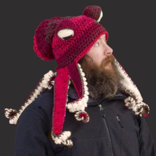 Knit Octopus Hats Beard Hand Weave Wool Christmas Cosplay Party Funny Tricky Headwear Warm Winter Men 2.jpg 640x640 2