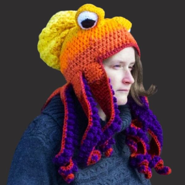 Knit Octopus Hats Beard Hand Weave Wool Christmas Cosplay Party Funny Tricky Headwear Warm Winter Men 7.jpg 640x640 7