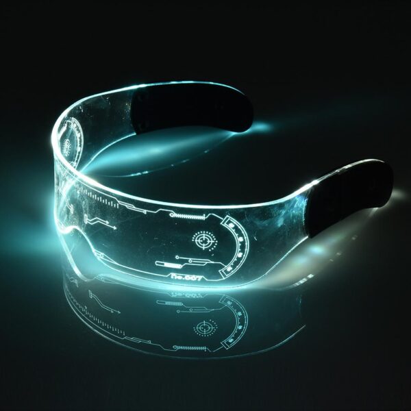 Gafas luminosas LED con visera iluminada con tecnología gafas brillantes para bar KTV Halloween Navidad cumpleaños 1