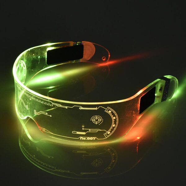 LED gaismas brilles iedegas vizieris brilles tehnoloģija kvēlojošs brilles bāram KTV Halovīni Ziemassvētku dzimšanas diena 3