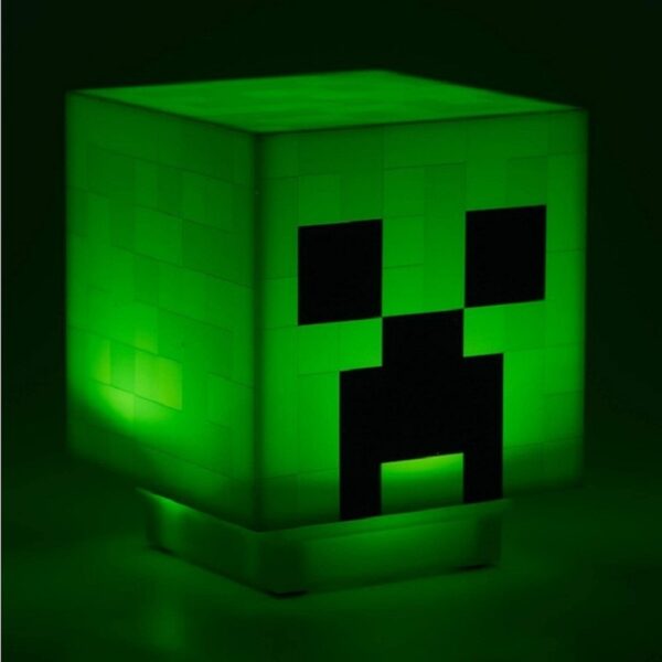 Minecraft Steve figura model cusătură lampă Diy Blocks Building Light USB reîncărcabilă buton tip lampă Decsktop 2