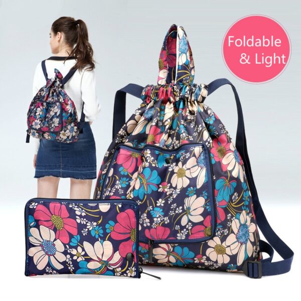 Multifunctional Backpack Women Leisure Printing Backpacks Nylon Waterproof Shoulder Bags Shopping Large Capacity Backpack Travel 1