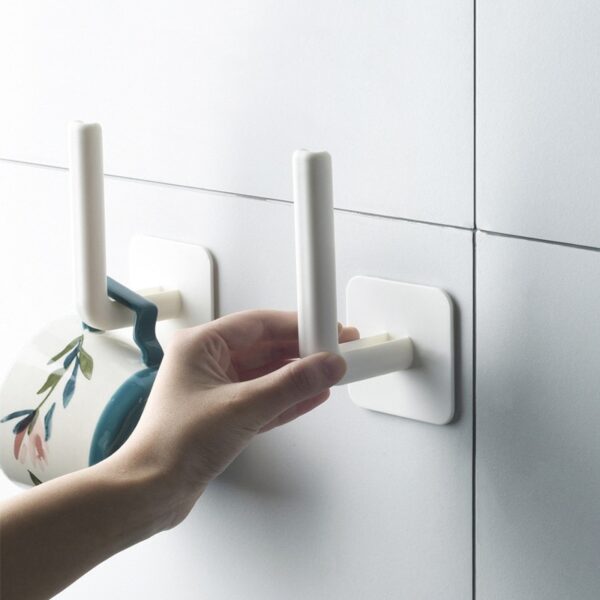 Multifunctional Stick hook Wall Hooks Waterproof Oilproof Self Adhesive Hooks Seamless Hanging Hook For Kitchen Bathroom 1