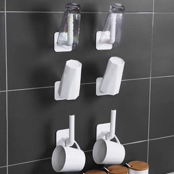 Multifunctional Stick hook Wall Hooks Waterproof Oilproof Self Adhesive Hooks Seamless Hanging Hook For Kitchen Bathroom 3