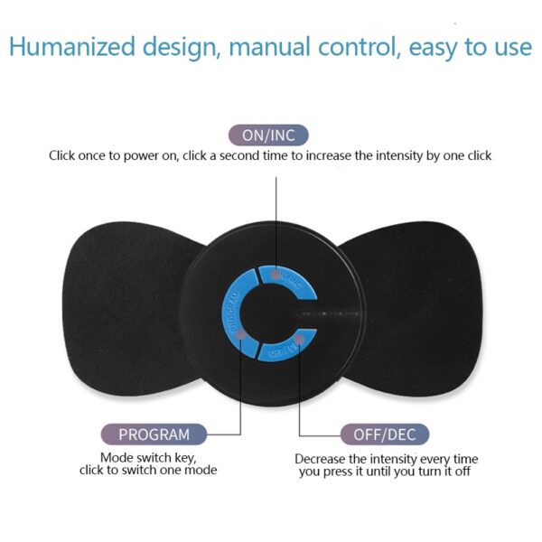 New Portable Mini Electric Neck Cervical Massager Stimulator Back Thigh Massager Pain Relief Massage Patch Intelligent 3