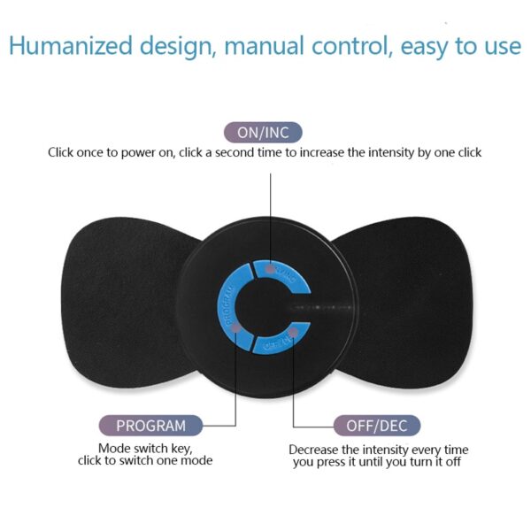 Nuevo Mini eléctrico portátil para el cuello, masajeador cervical, estimulador, masajeador de espalda y muslo, alivio del dolor, parche de masaje inteligente 3