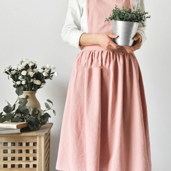Σκανδιναβική γυναικεία γυναικεία φούστα Style Συλλέξτε μέση χαριτωμένο φόρεμα Εστιατόριο Καφετέρια οικιακή κουζίνα για μαγείρεμα 2