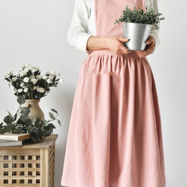 Nordic Women Lady Skirt Style Collect Waist Cute Dress Restaurant Coffee Shop Home Kitchen For Cooking 2