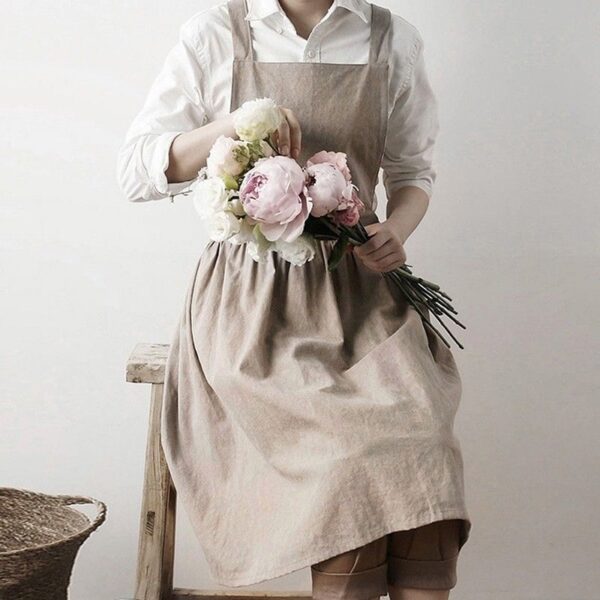 Nordic Women Lady Skirt Style Collect Waist Cute Dress Restaurant Coffee Shop Home Kitchen For Cooking 3