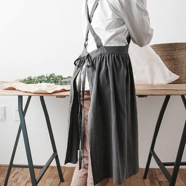 Nordic Women Lady Rock Style Sammeln Taille Nettes Kleid Restaurant Coffee Shop Home Küche Zum Kochen 5