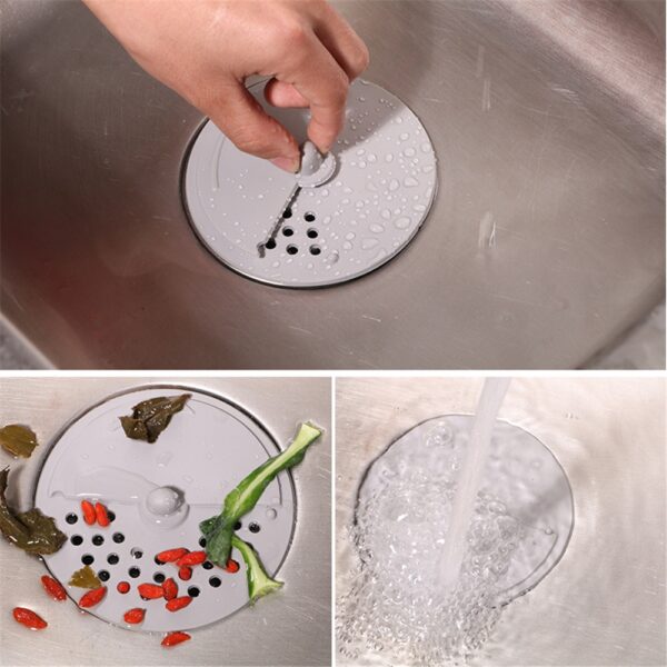 Rotatable Silicone Sink Drain Filter Bathtub Hair Catcher Stopper Trapper Drain Hole Filter Strainer para sa Banyo 1