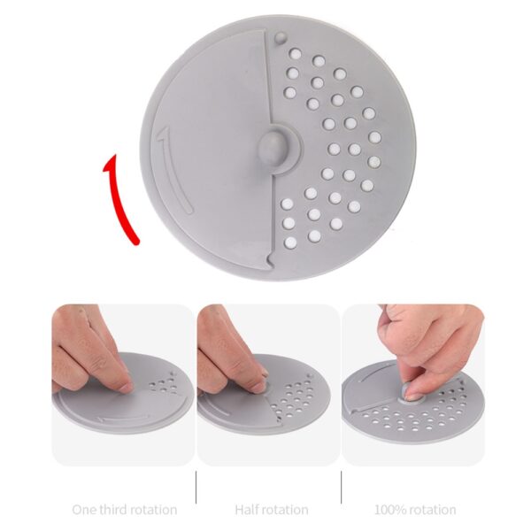 Rotatable Silicone Sink Drain Filter Bathtub Hair Catcher Stopper Trapper Drain Hole Filter Strainer for Bathroom 2