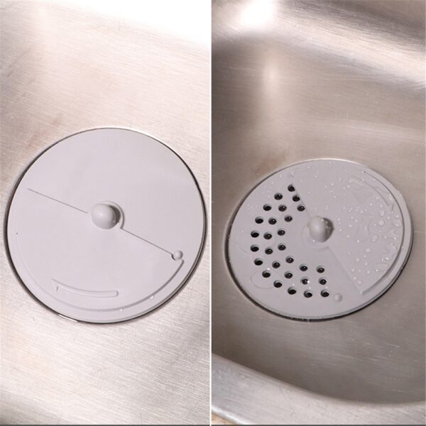 Филтер за одвод на силикон за мијалник кој се ротира, када за зафаќање на косата, затворач, цедилка за филтрирање дупки за бања 3