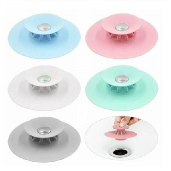 Rotatable Silicone Sink Drain Filter Bathtub Hair Catcher Stopper Trapper Drain Lubang Filter Saringan untuk Kamar Mandi