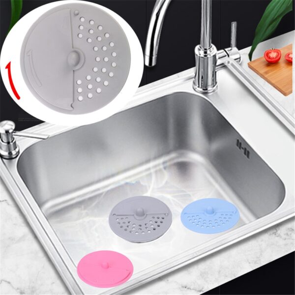 Rotatable Silicone Sink Drain Filter Bathtub Hair Catcher Stopper Trapper Drain Hole Filter Strainer for Bathroom