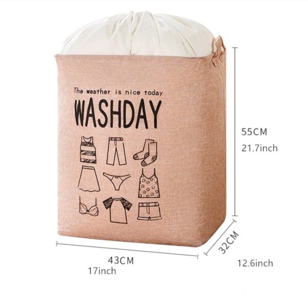 Super Large Laundry Basket 75LFoldable Storage Laundry Hamper With Drawstring Cover Water Proof Linen Toy Clothes 1