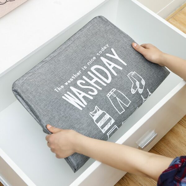 Super Large Laundry Basket 75LFoldable Storage Laundry Hamper With Drawstring Cover Water Proof Linen Toy Clothes 3