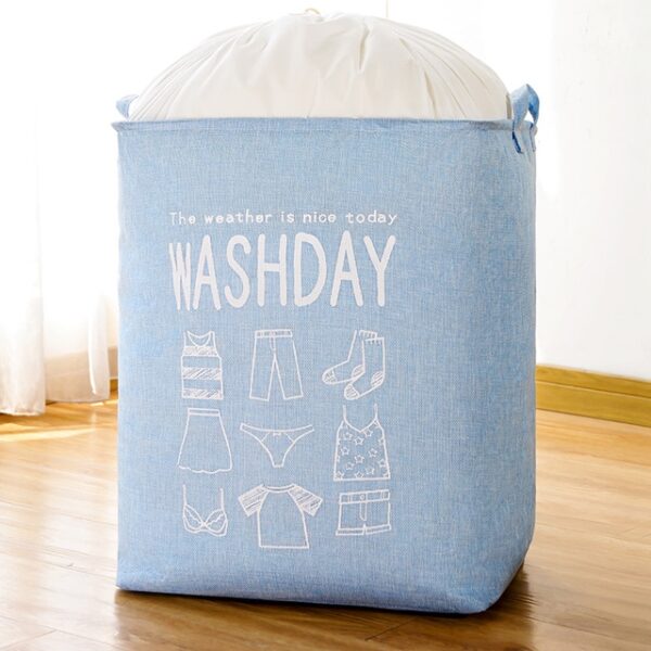 Super Large Laundry Basket 75LFoldable Storage Laundry Hamper With Drawstring Cover Water Proof Linen Toy