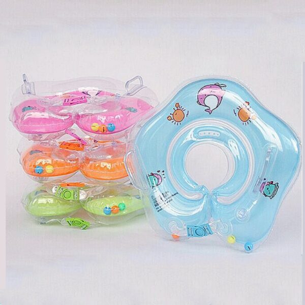Swimming Baby Accessories Neck Ring Tube Safety Baby Float Circle for Bathing Flamingo Inflatable Ava Inflatable 1