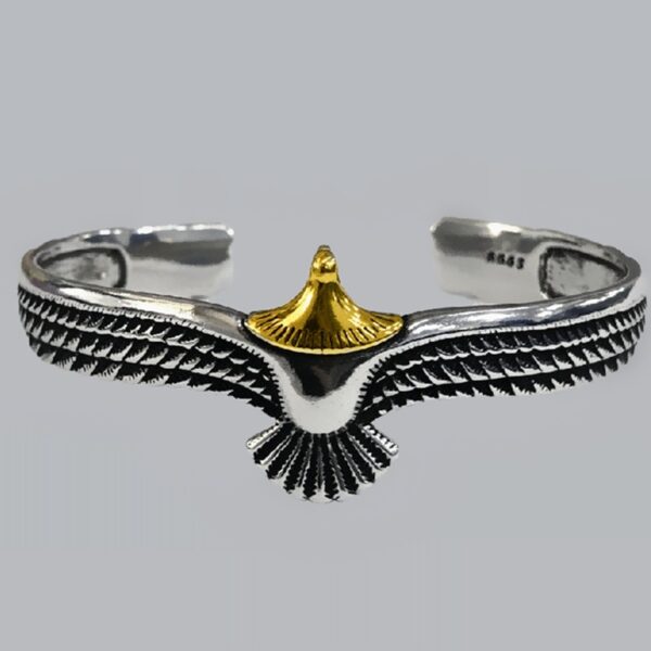 Vintage Eagle Bracelet Cuff Open Adjustable Bangle Creative Wildlife Jewelry Gift for Boyfriend Valentine Bangles Bracelets 9