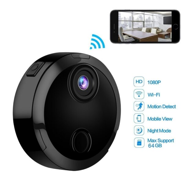 Cameră 1080P fără fir Mini WiFi Cameră de securitate la domiciliu Supraveghere IR Viziune nocturnă Detecție mișcare Baby Remote