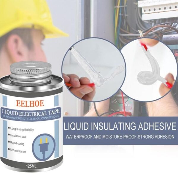 125ml Liquid Insulation Electrical Tape Tube Paste Anti UV Dry Waterproof Fast Insulation Electronic Fix Sealing 2
