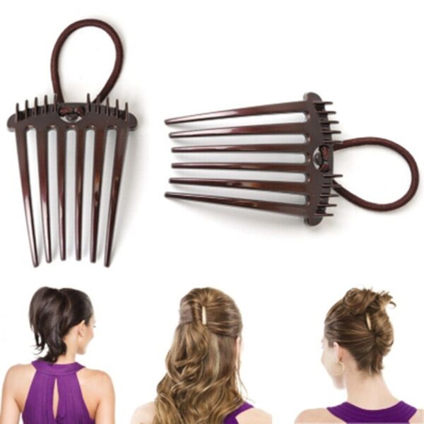 1 ΤΕΜ. Νέα γυναικεία πλαστικά μαξιλαράκια Κλιπ styling μαλλιών Stick bun Maker πλεξούδα Αξεσουάρ μαλλιών Girl Magic
