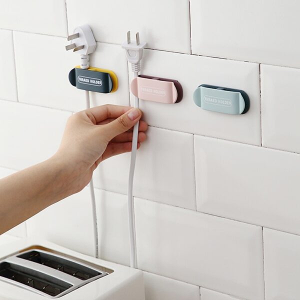 1Pcs Self Stick Wire Organizer Line Cable Clip Buckle Clips Clamp Table Wall Fixer Fastener Holder 10