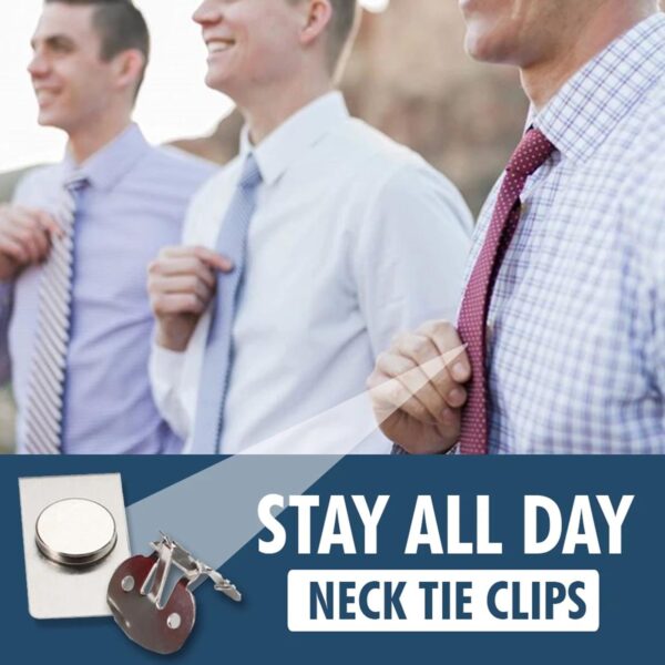 1pc Tie Stay Clips Invisible Magnetic Stainless Steel Anti-Wrinkle Clip Anti floating and Anti swing 4