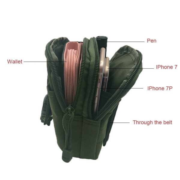 2020 New Men Waist Pack Bum Bag Isikhwama Isikhwama Esingangeni Manzi Ibhande Lezempi Ekhalweni Amaphakethe weMolle Nylon Mobile 3