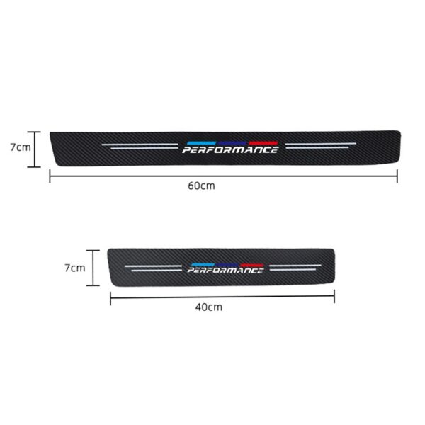 4pcs Car Sticker Door Carbon leather Fiber Sill Plate For BMW M E36 E34 F10 E46 5